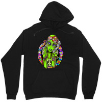 Hippie Alien Smoking Marijuana Weed Cannabis Peace Love Ufo Unisex Hoodie | Artistshot