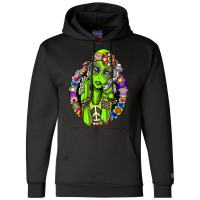 Hippie Alien Smoking Marijuana Weed Cannabis Peace Love Ufo Champion Hoodie | Artistshot