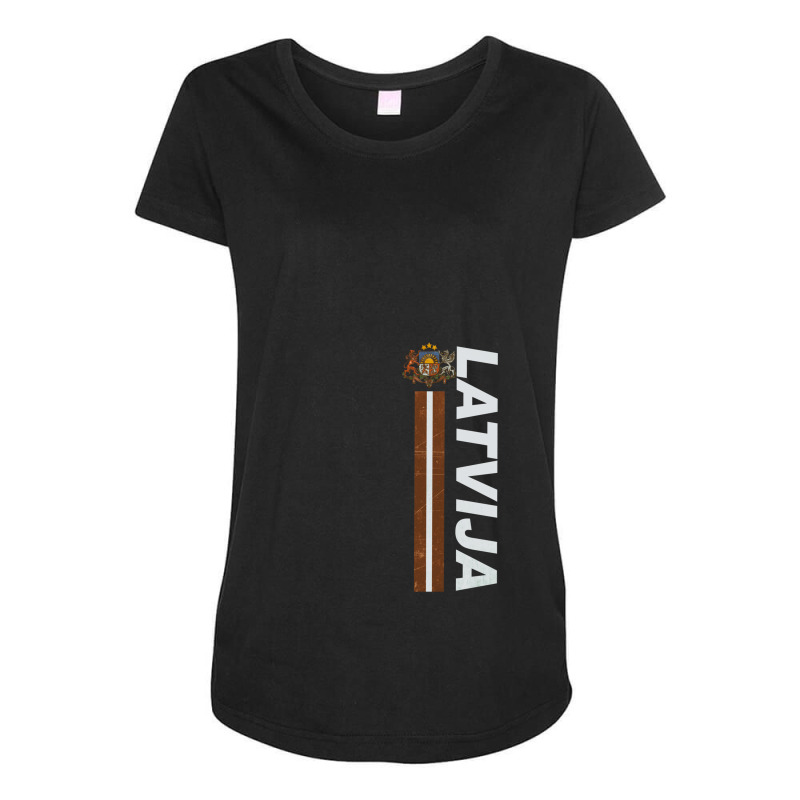 Latvija Latvian Fan Jersey Style Deluxe Maternity Scoop Neck T-shirt by StephanySpeer | Artistshot