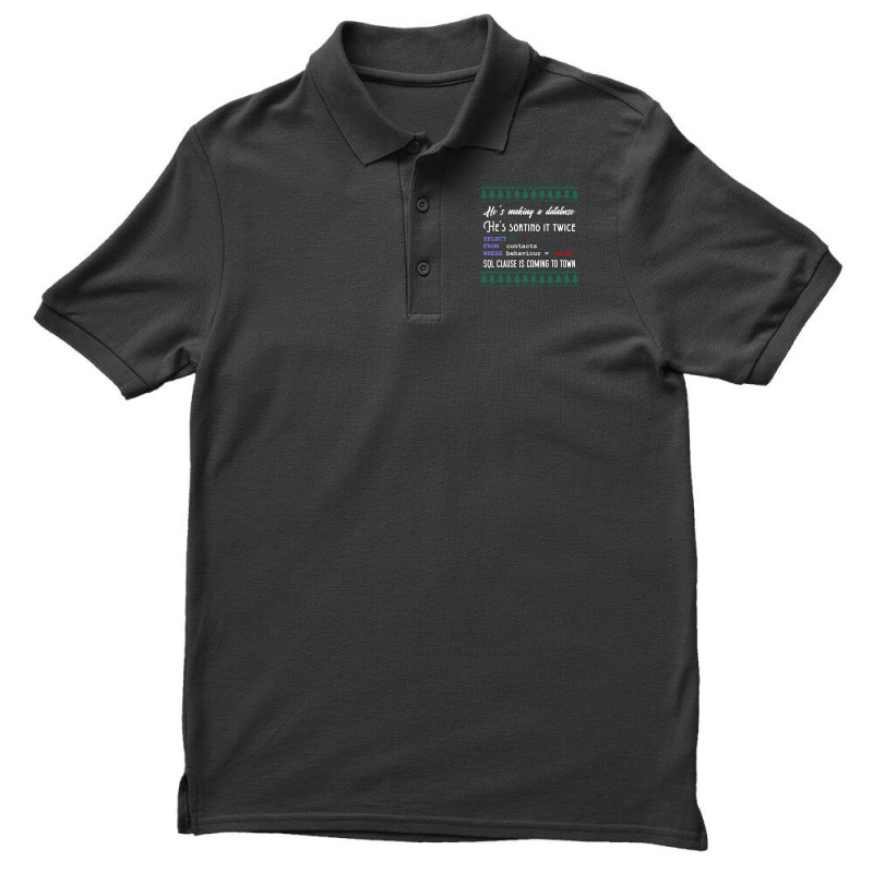 Funny Sql Programmer Database Christmas Admin Dba Men's Polo Shirt by ArikaCastilaw | Artistshot