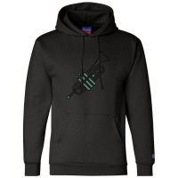 Jazz Trumpet Musical Instrument Illustration Champion Hoodie | Artistshot