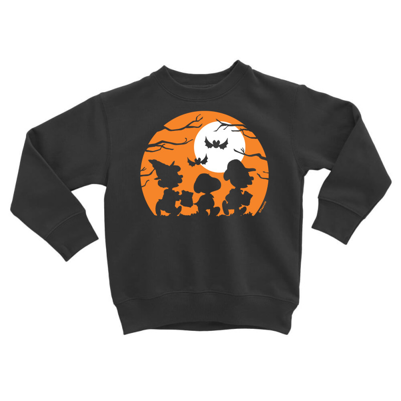 Peanuts  Halloween  Trick Or Treat Silhouettes Toddler Sweatshirt | Artistshot