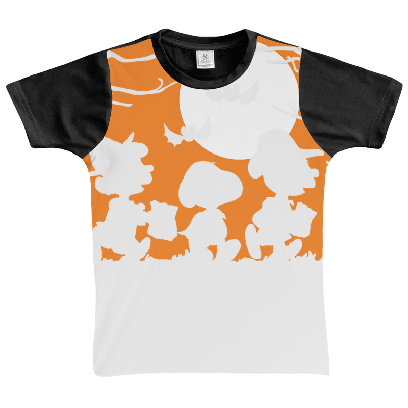 Peanuts  Halloween  Trick Or Treat Silhouettes Graphic Youth T-shirt | Artistshot