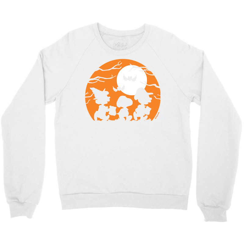 Peanuts  Halloween  Trick Or Treat Silhouettes Crewneck Sweatshirt | Artistshot