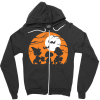 Peanuts  Halloween  Trick Or Treat Silhouettes Zipper Hoodie | Artistshot