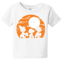 Peanuts  Halloween  Trick Or Treat Silhouettes Baby Tee | Artistshot