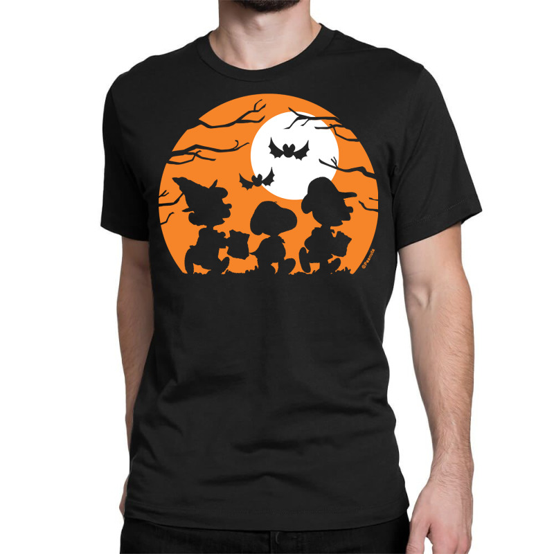 Peanuts  Halloween  Trick Or Treat Silhouettes Classic T-shirt | Artistshot