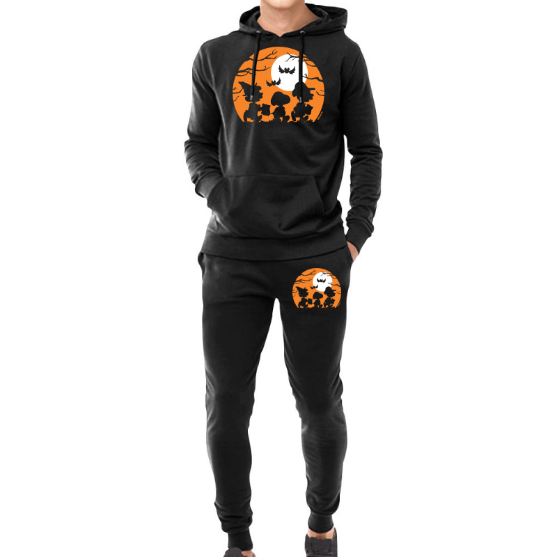 Peanuts  Halloween  Trick Or Treat Silhouettes Hoodie & Jogger Set | Artistshot