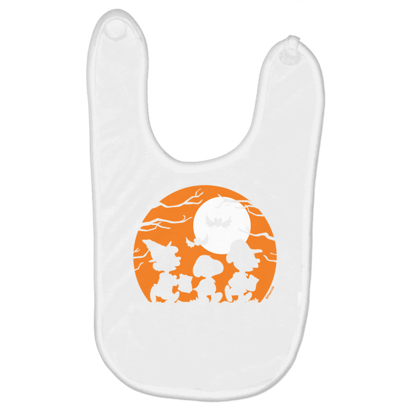 Peanuts  Halloween  Trick Or Treat Silhouettes Baby Bibs | Artistshot