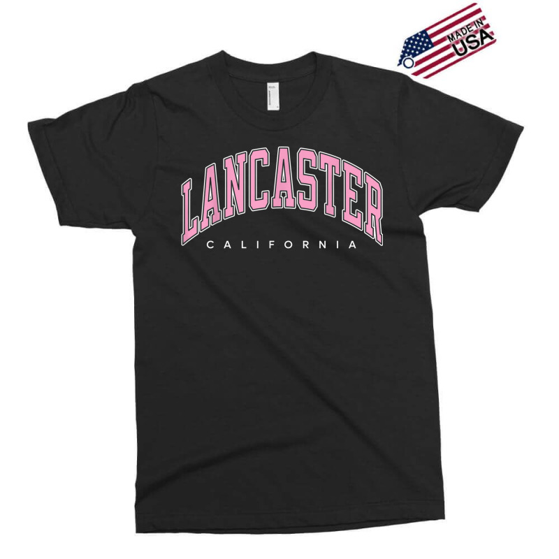 Lancaster California Ca Varsity Style Pink Text Exclusive T-shirt | Artistshot