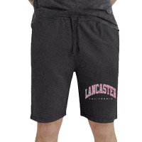 Lancaster California Ca Varsity Style Pink Text Vintage Short | Artistshot