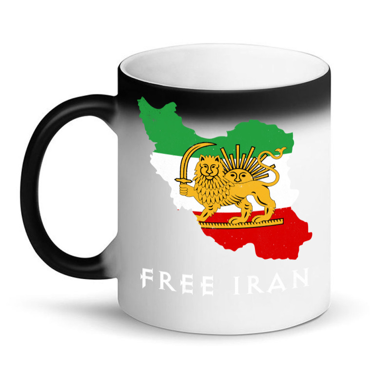 Iran Flag Map Lion Sun Sword Free Iran Support Women Of Iran Long Slee Magic Mug | Artistshot