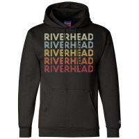 Riverhead New York Riverhead Ny Retro Vintage Text Champion Hoodie | Artistshot