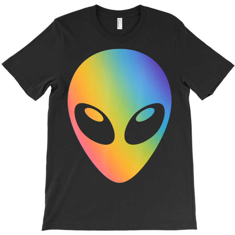 Holographic Glow Effect Alien Head T-shirt | Artistshot