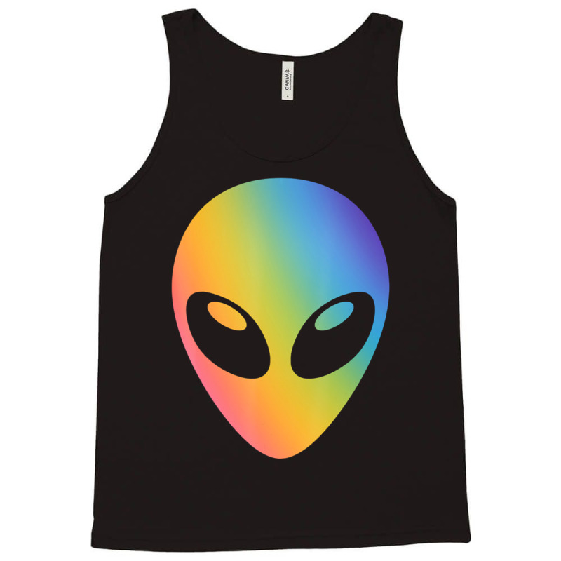 Holographic Glow Effect Alien Head Tank Top | Artistshot