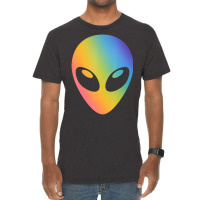 Holographic Glow Effect Alien Head Vintage T-shirt | Artistshot