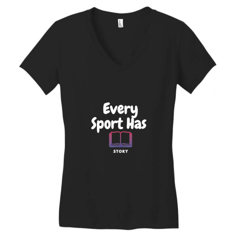 Every Sport Has A Story (story Book) Women's V-Neck T-Shirt by cm-arts | Artistshot