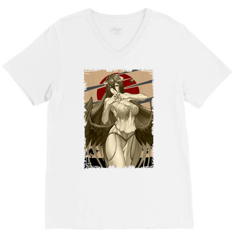 Albedo Succubus Overlords T Shirt V-Neck Tee by hapusajehae | Artistshot