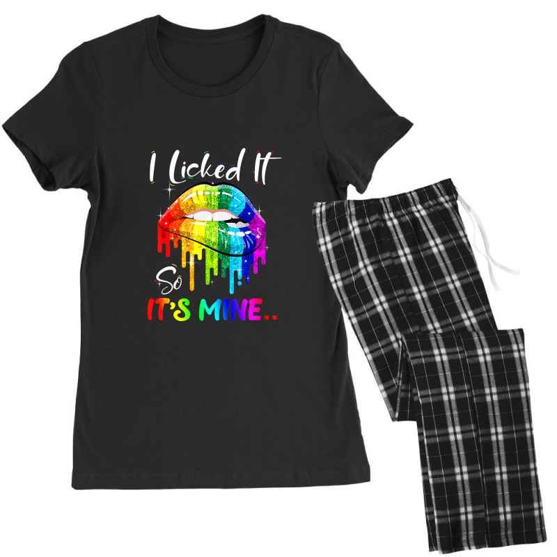 I Licked It So It's Mine Lesbian Gay Pride Lgbt Flag Women's Pajamas Set by CharlieFairchild | Artistshot