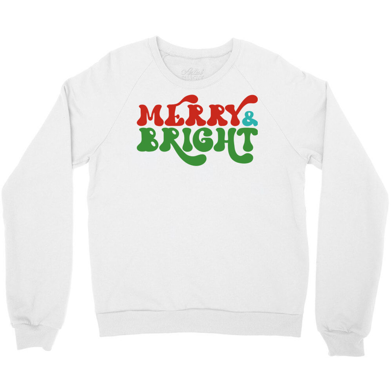 Merry And Bright Stars Christmas Long Sleeve T Shirt Crewneck Sweatshirt by pofijinashu | Artistshot