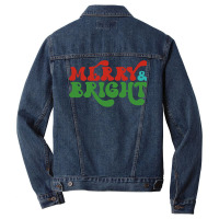 Merry And Bright Stars Christmas Long Sleeve T Shirt Men Denim Jacket | Artistshot