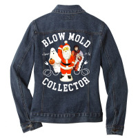 Blow Mold Collector Light It Up Christmas Halloween Long Sleeve T Shir Ladies Denim Jacket | Artistshot