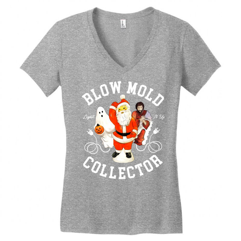 Blow Mold Collector Light It Up Christmas Halloween Long Sleeve T Shir Women's V-Neck T-Shirt by cm-arts | Artistshot