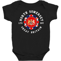 North Somerset Great Britain British Pride Vintage Baby Bodysuit | Artistshot