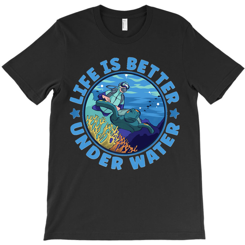 Life Is Better Under Water Marine Biology Scuba Diver Premium T-shirt | Artistshot