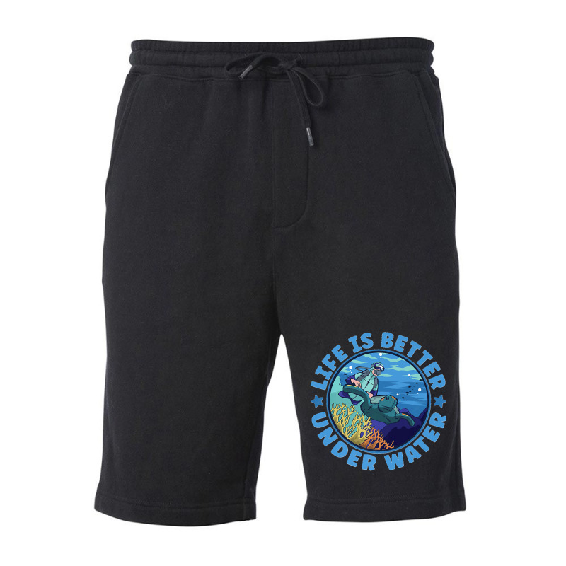 Life Is Better Under Water Marine Biology Scuba Diver Premium Fleece Short | Artistshot