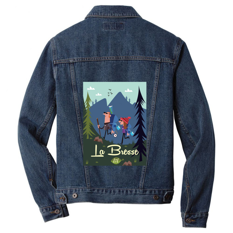 La Bresse Poster Men Denim Jacket by AlmaWilliams | Artistshot