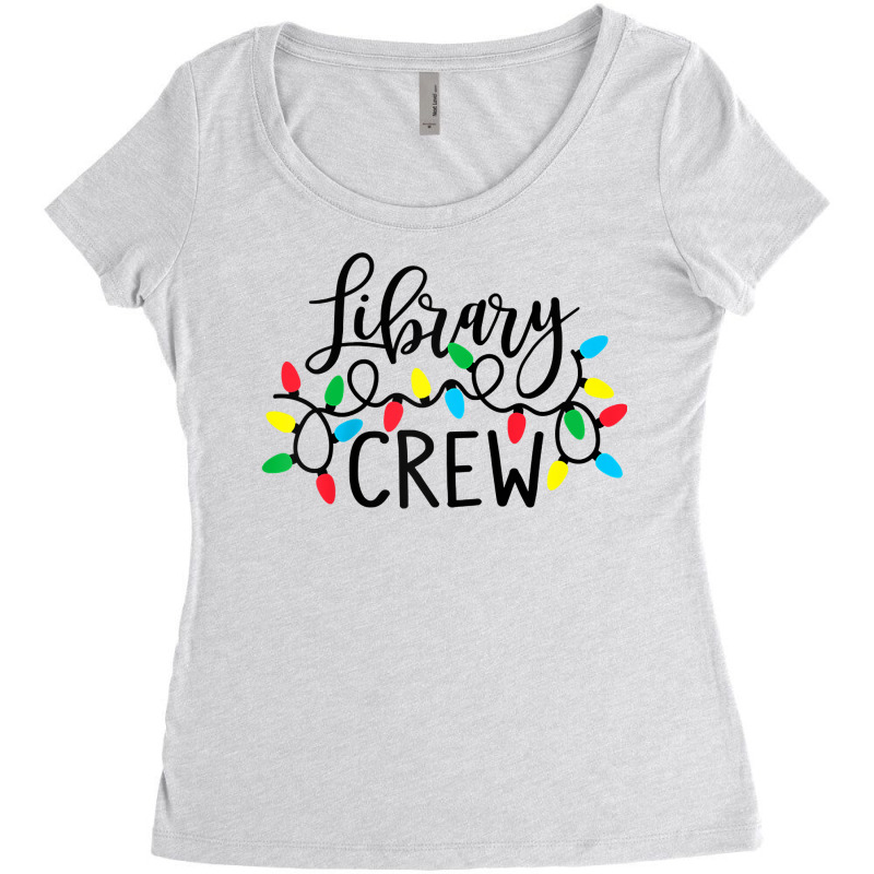 Library Crew Christmas Light Funny Book Lover Librarian Xmas Raglan Ba Women's Triblend Scoop T-shirt by quvamashara | Artistshot