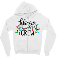 Library Crew Merry Christmas Light Cute Book Lover Librarian T Shirt Zipper Hoodie | Artistshot