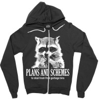 Plans And Schemes Raccoon Zipper Hoodie | Artistshot