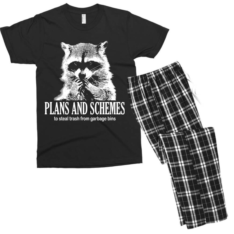 Plans And Schemes Raccoon Men's T-shirt Pajama Set | Artistshot