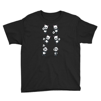 Playful Panda Youth Tee Designed By Milaart