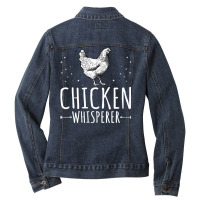 Chicken Cock Funny Poultry Chicken Lover Farmer Pet Chicken Whisperer Ladies Denim Jacket | Artistshot