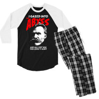 Nietzsche I Gazed Into The Abyss And I Got This Men's 3/4 Sleeve Pajama Set | Artistshot