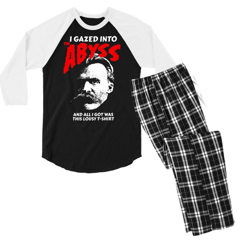 Nietzsche I Gazed Into The Abyss And I Got This Men's 3/4 Sleeve Pajama Set by cm-arts | Artistshot