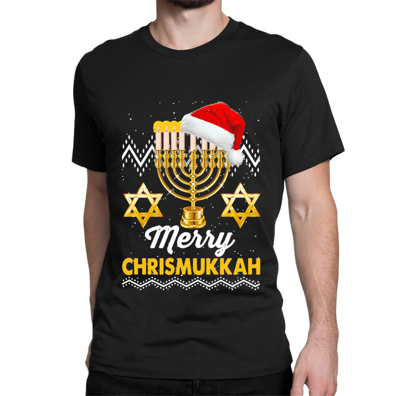 Merry Christmukkah Jewish Xmas Merry Christmukkah Jewish Xmas Christma Classic T-shirt | Artistshot