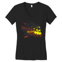 B.at.man Dark And Scary Night Longsleeve Women's V-neck T-shirt | Artistshot