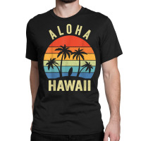 Aloha Hawaii Hawaiian Island Shirt Palm Beach Surfboard Surf T Shirt Classic T-shirt | Artistshot