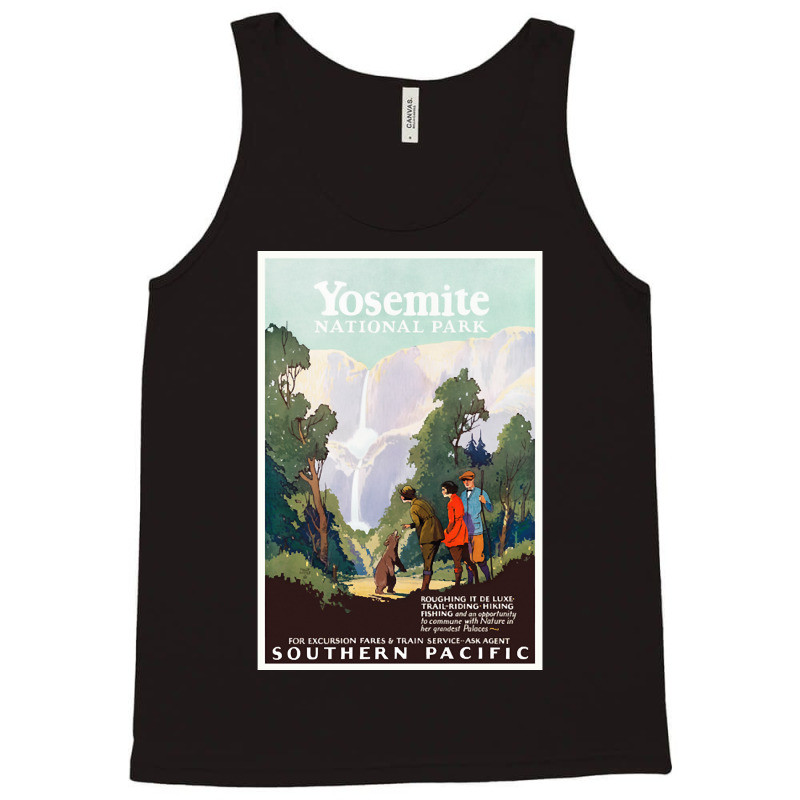 Yosemite National Park Usa Vintage Wall Art 1924 Tank Top | Artistshot