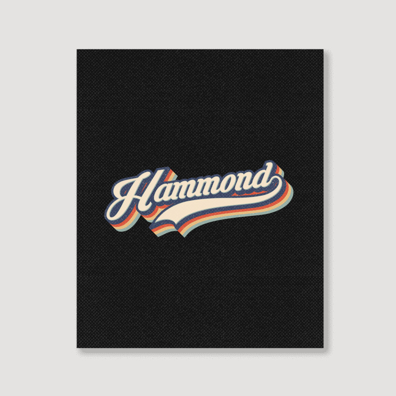 I Love Hammond City Usa Retro Vintage Portrait Canvas Print | Artistshot