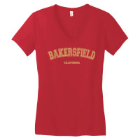 Bakersfield Sports College Style On Bakersfield T Shirt Women's V-neck T-shirt | Artistshot