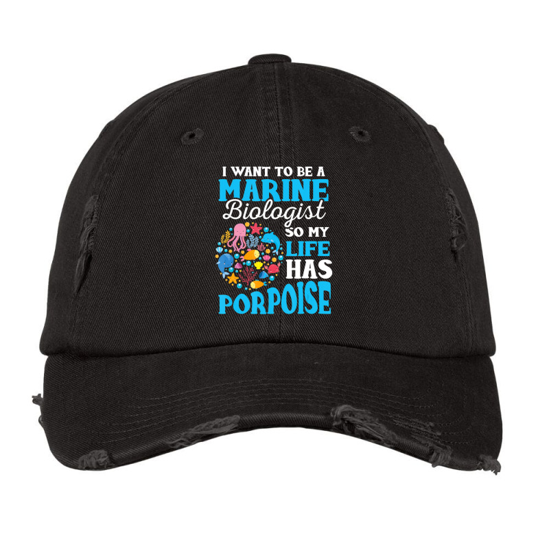 Marine Biology Future Marine Biologist Saying Vintage Cap | Artistshot