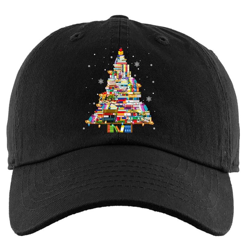 Christmas Library Tree Lights For Librarian And Book Lover Long Sleeve Kids Cap by cm-arts | Artistshot