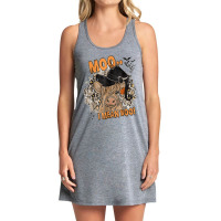 Witch Ghost Cow Moo I Mean Boo Pumpkin Moon Halloween Tank Dress | Artistshot