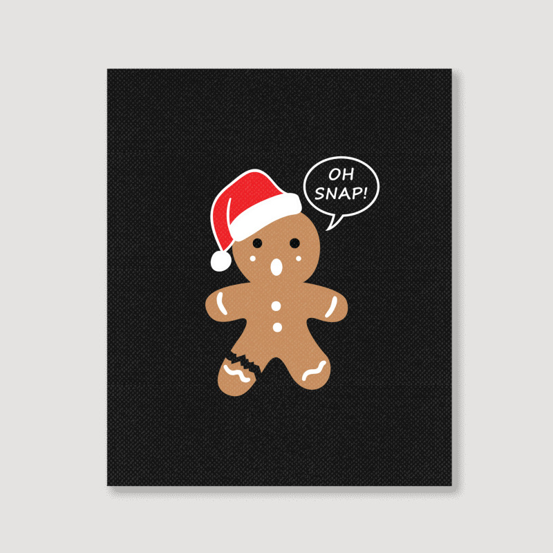 Gingerbread Oh Snap! Portrait Canvas Print | Artistshot