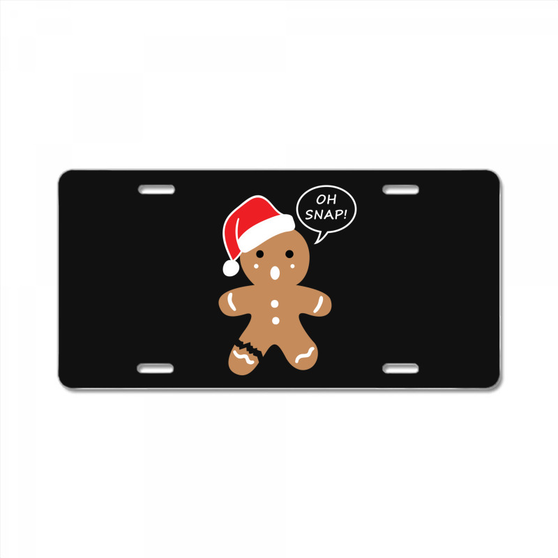 Gingerbread Oh Snap! License Plate | Artistshot